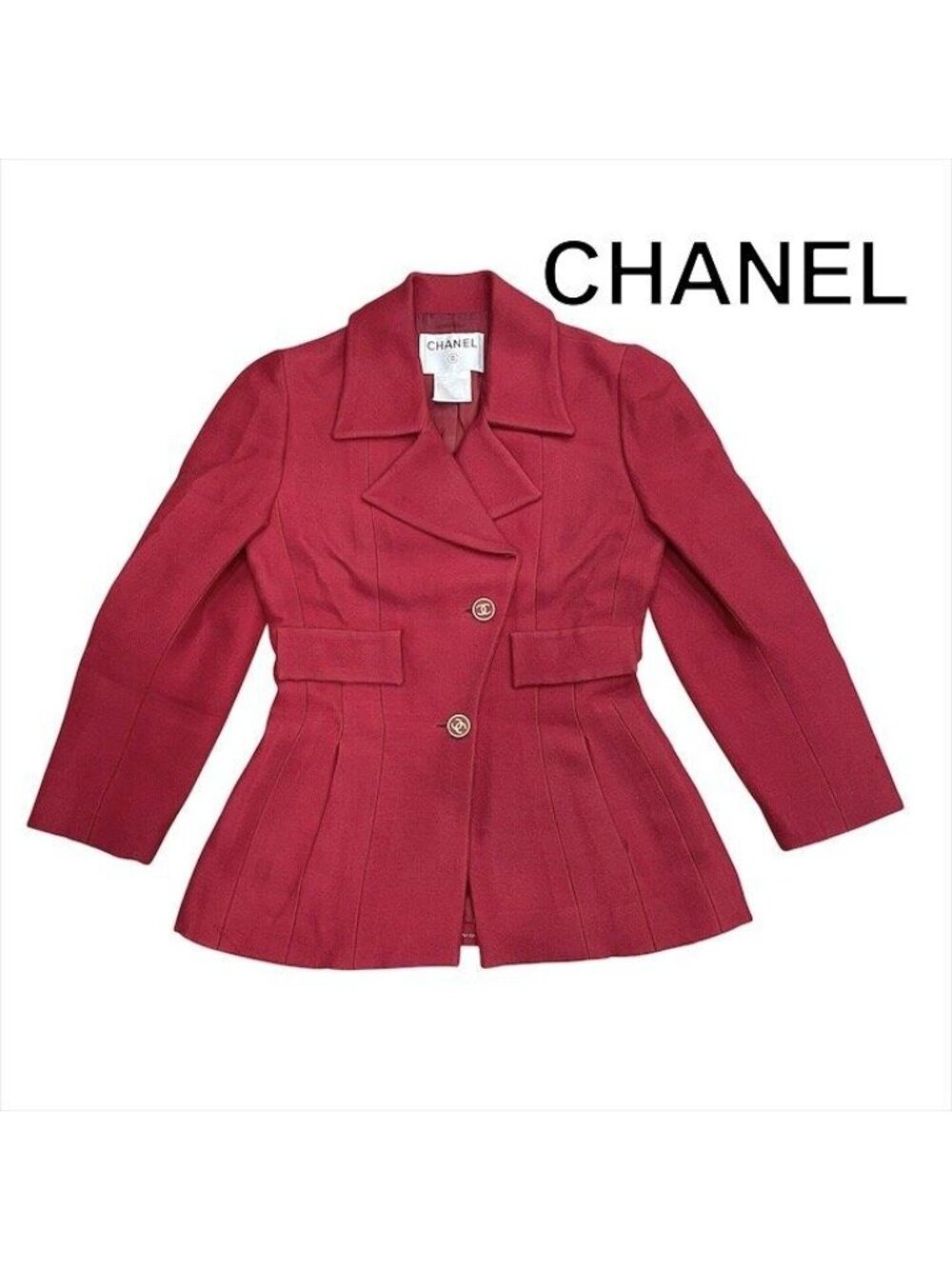 Chanel Down Jacket 36 Tessuto Bordeaux